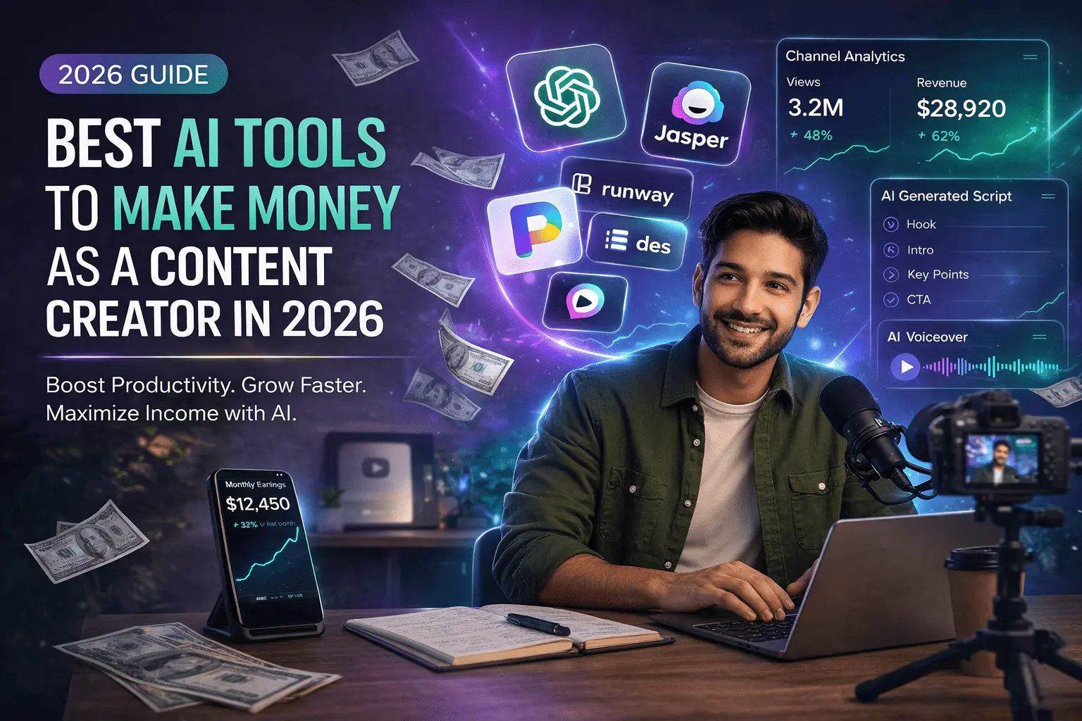 Best AI Tools to Make Money as a Content Creator in 2026