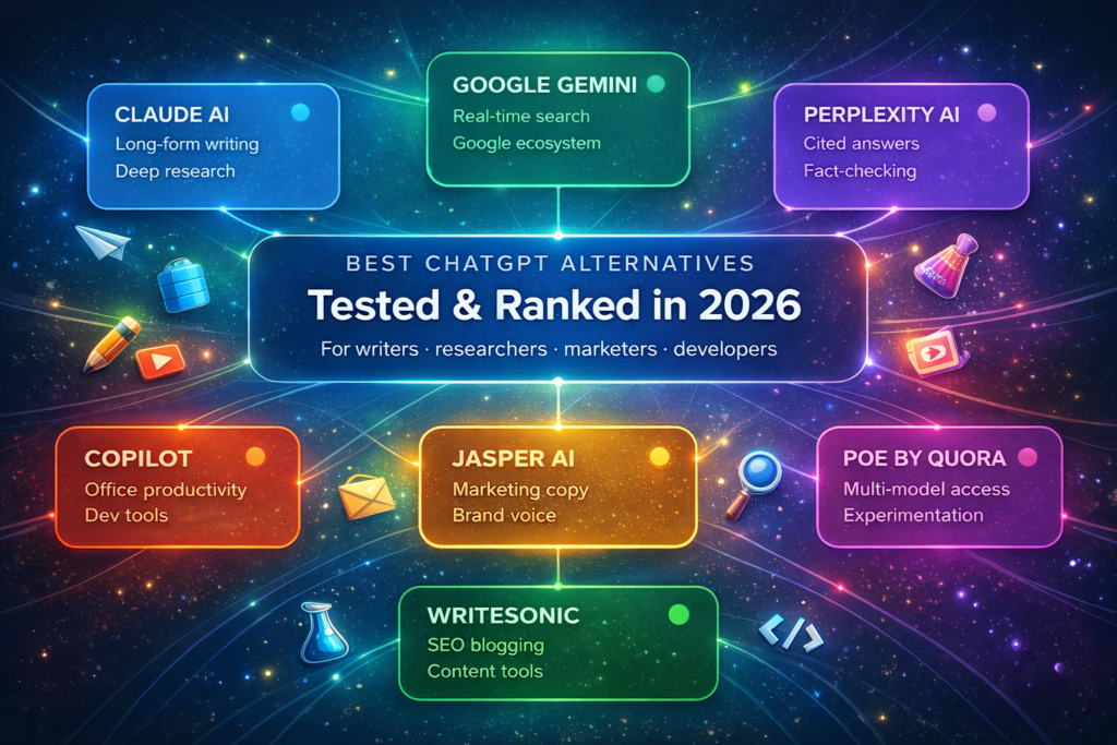 Best ChatGPT Alternatives in 2026 (Tested & Ranked for Every Use Case)